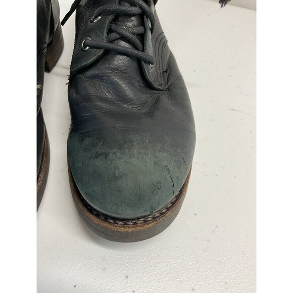 Frye Veronica 3476276 Womens Black Lace Up Leather‎ Combat Boots 9.5M Distressed - Picture 2 of 16